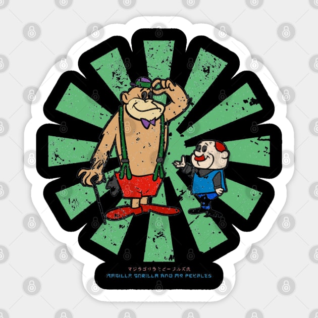 Magilla Gorilla And Mr Peebles Retro Japanese Sticker by squids_art